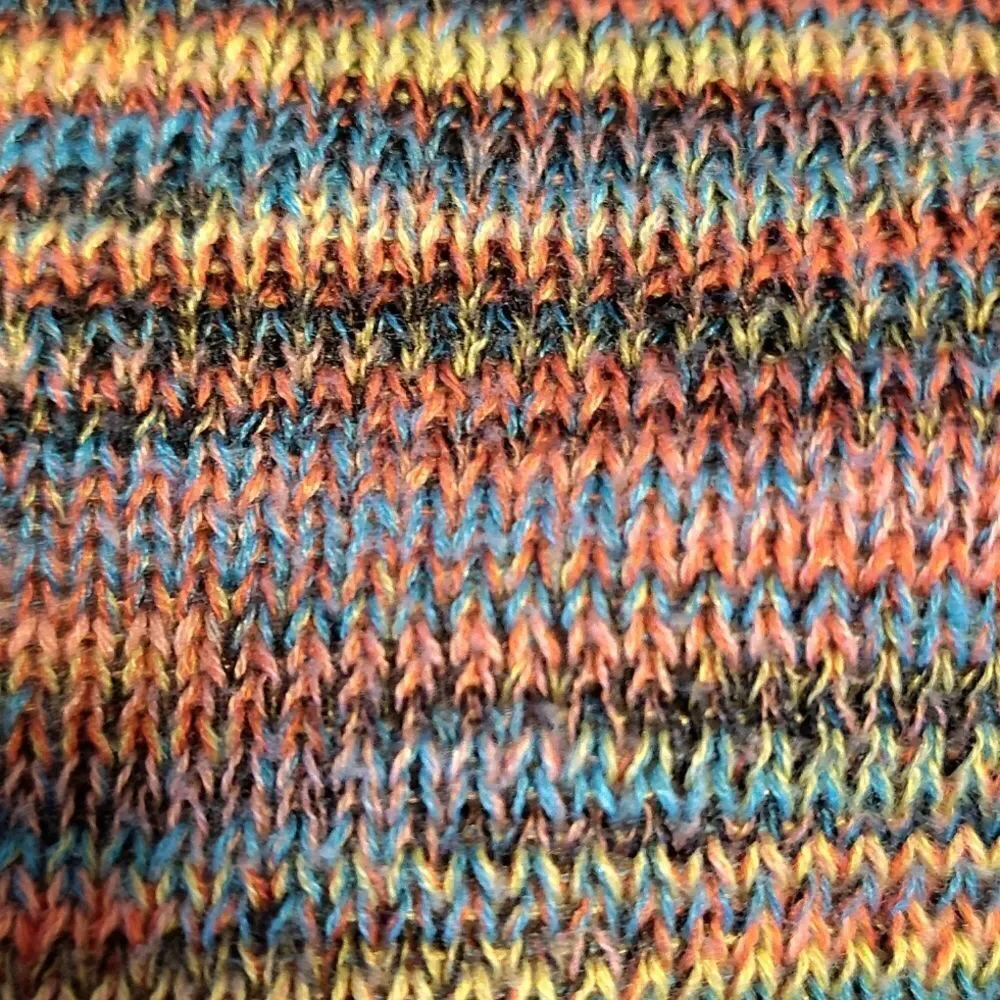 VTG JohnPaulRichard Colorful Elbow Sleeve Crochet‎ Knit Sweater Large